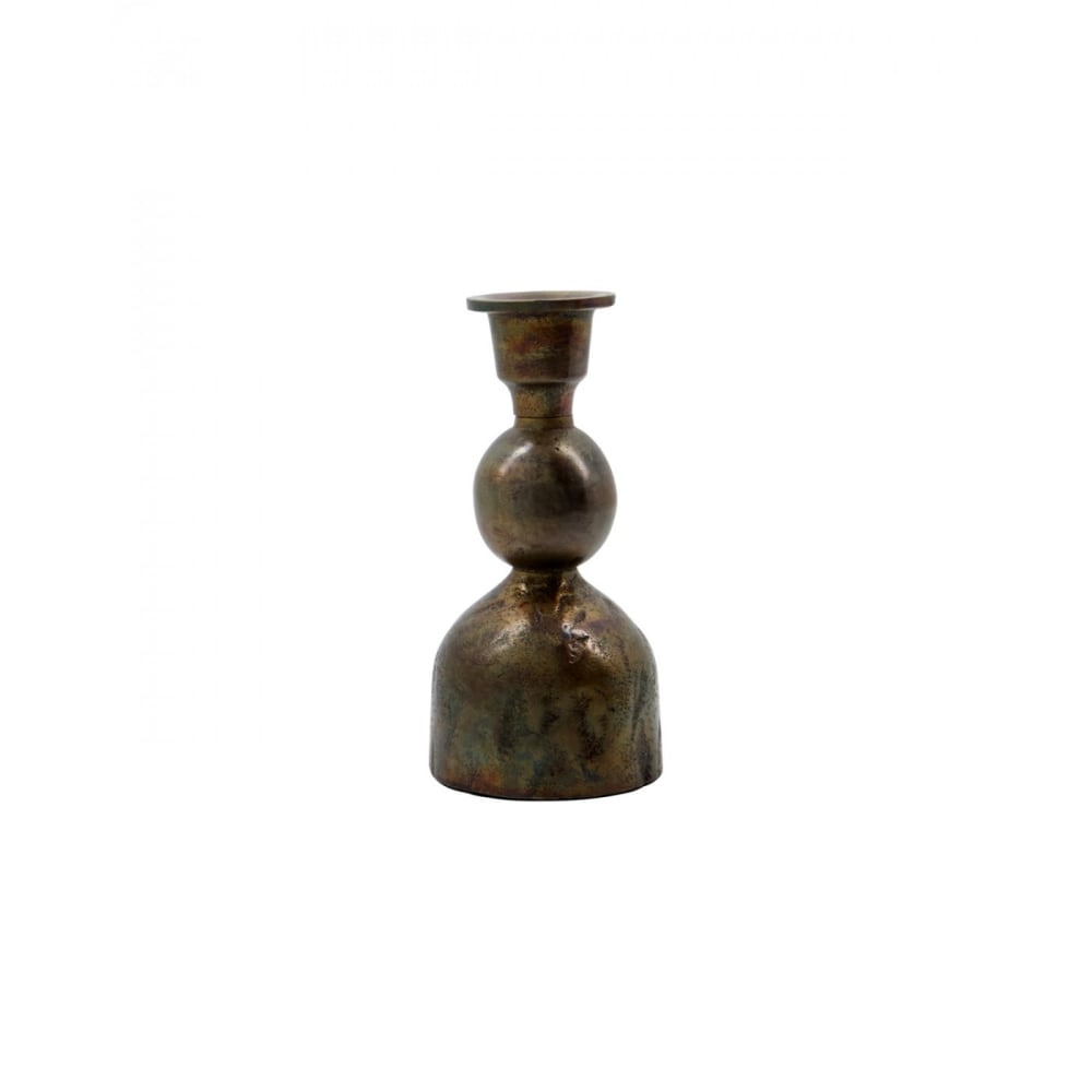 Lot de 2 bougeoirs laiton antique — vue 3