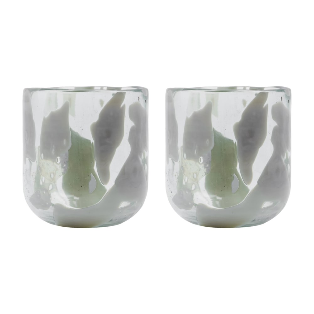 Photophore en verre maison sable