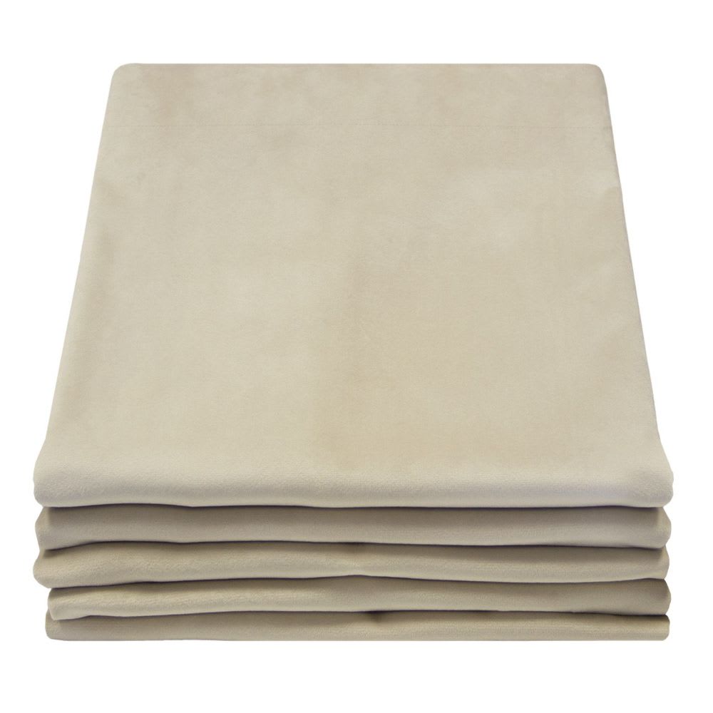 Venise Rideau phonique Velours Galon fronceur Beige MC15 130x260