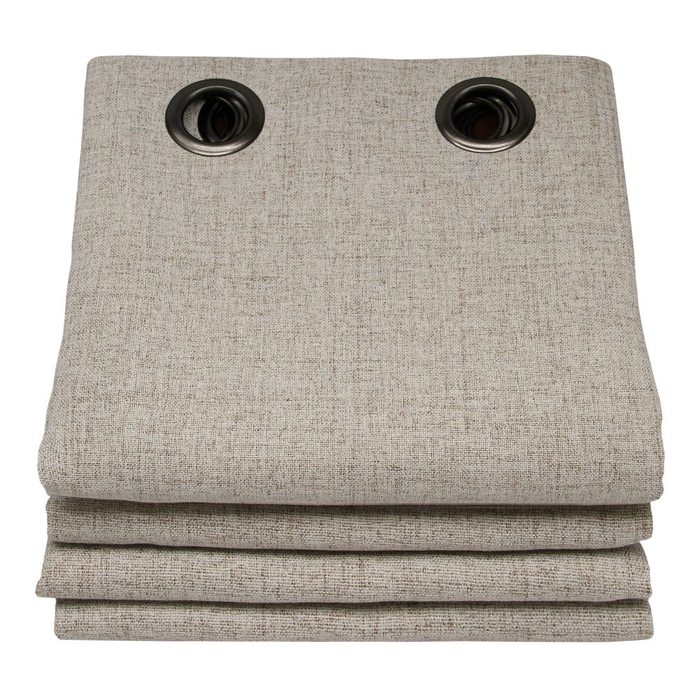 Rideau phonique oeillets beige mc632 130lx260h — vue 4