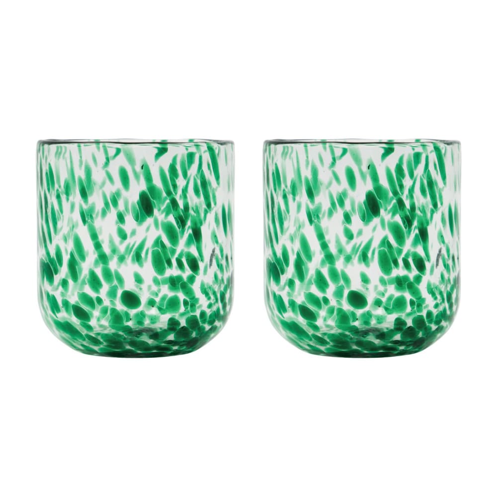 Photophore en verre maison vert