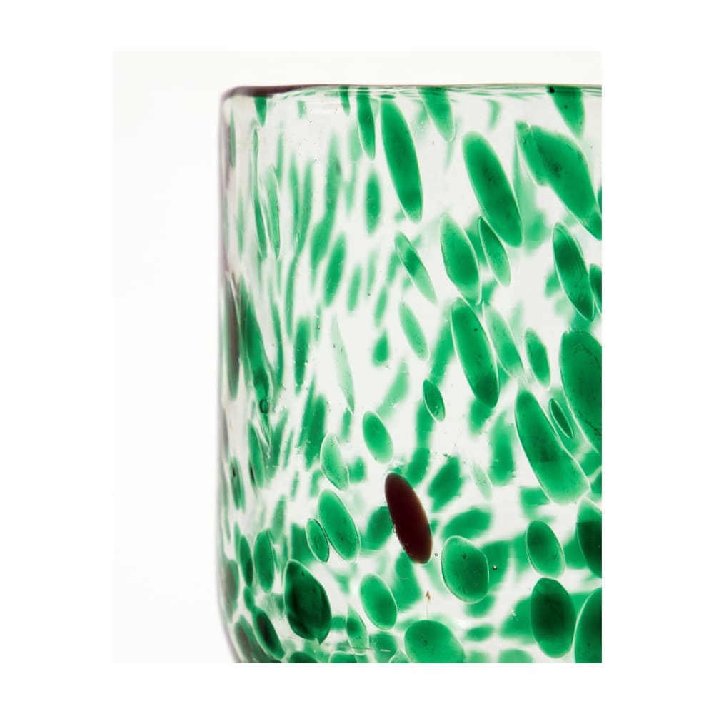 Photophore en verre maison vert — vue 3