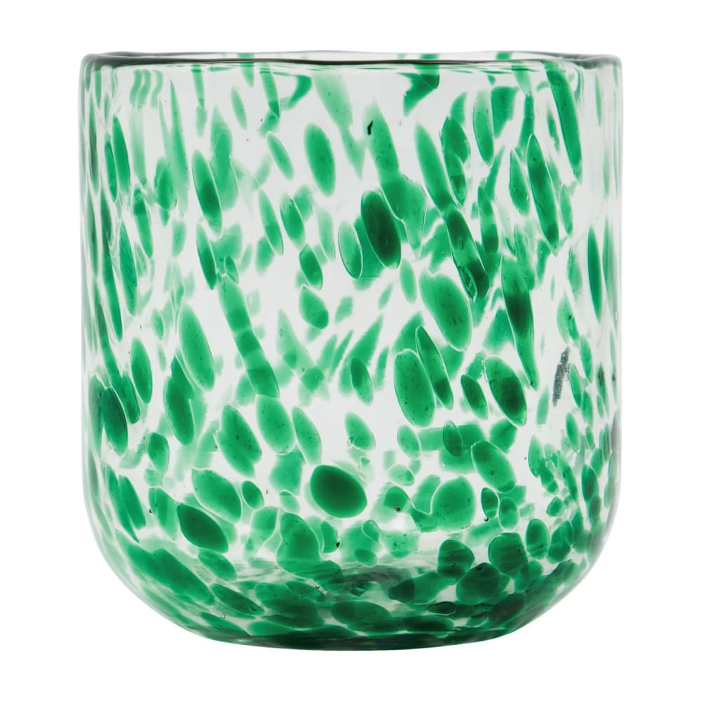 Photophore en verre maison vert — vue 4