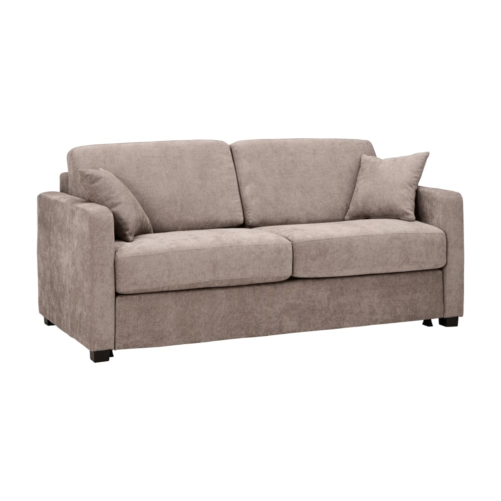 Canapé convertible tissu  3 places beige