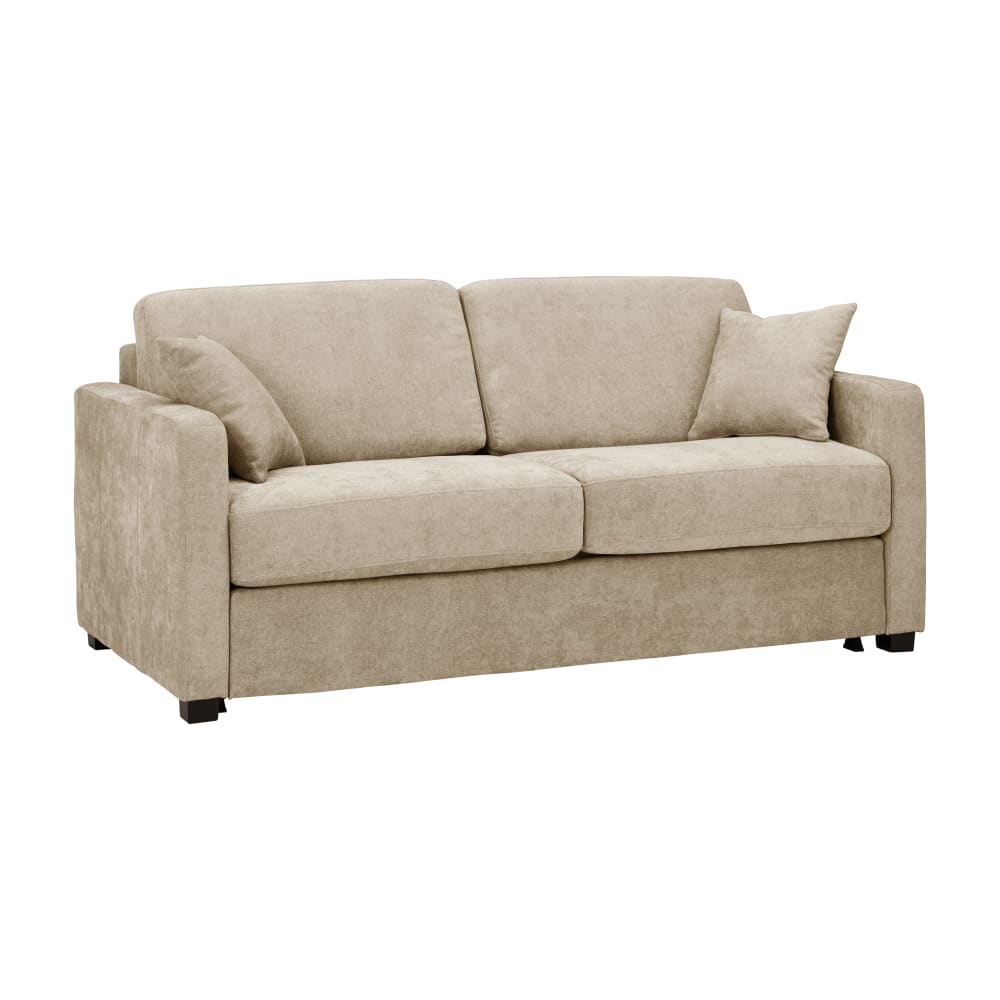 Canapé convertible tissu  4 places naturel