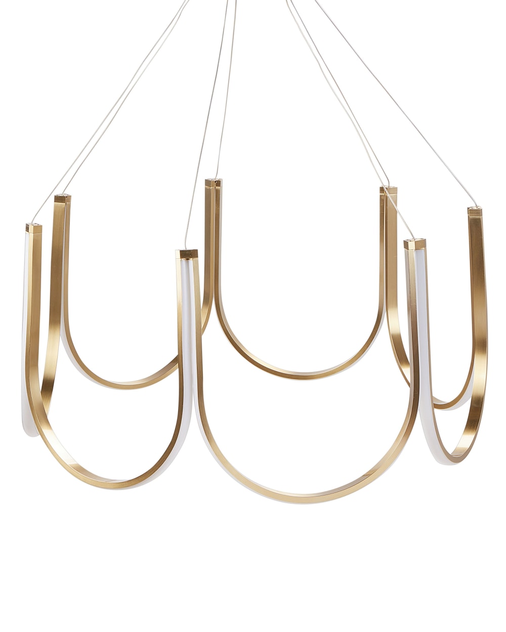 Beliani LED Pendelleuchten aus Metall 123cm, gold style modern - Aluminium