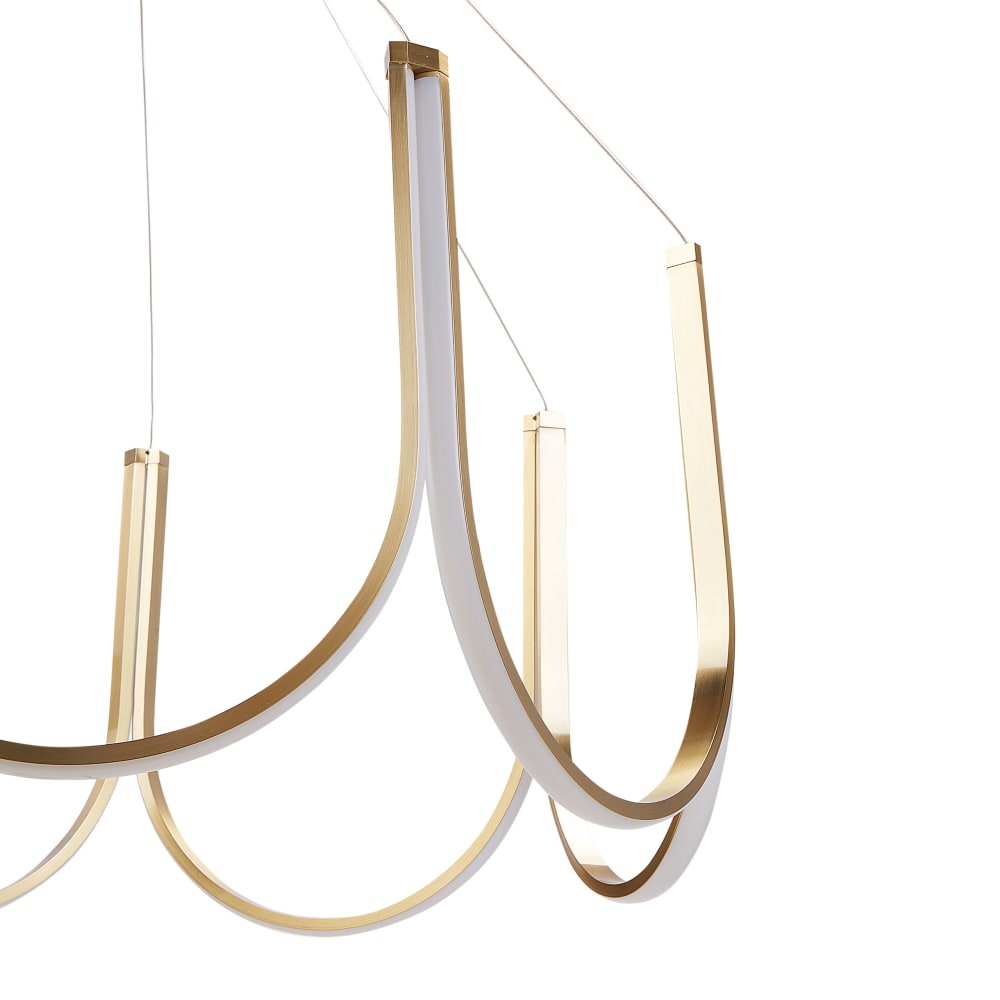 Lustre à led métal doré — vue 4