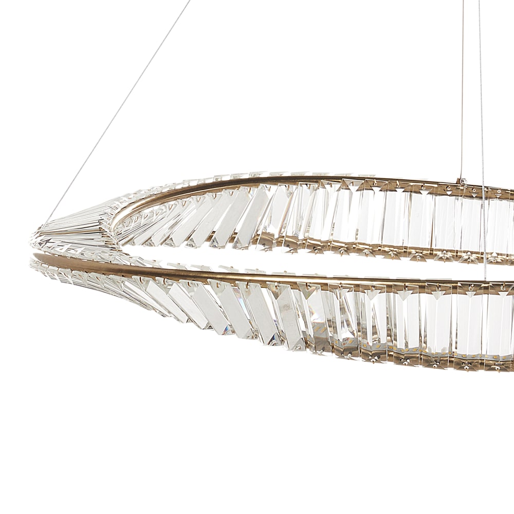 Lustre à led métal doré — vue 4