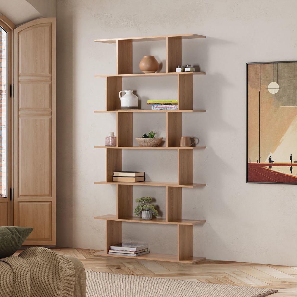 Etagère avec 6 trous effet Chêne