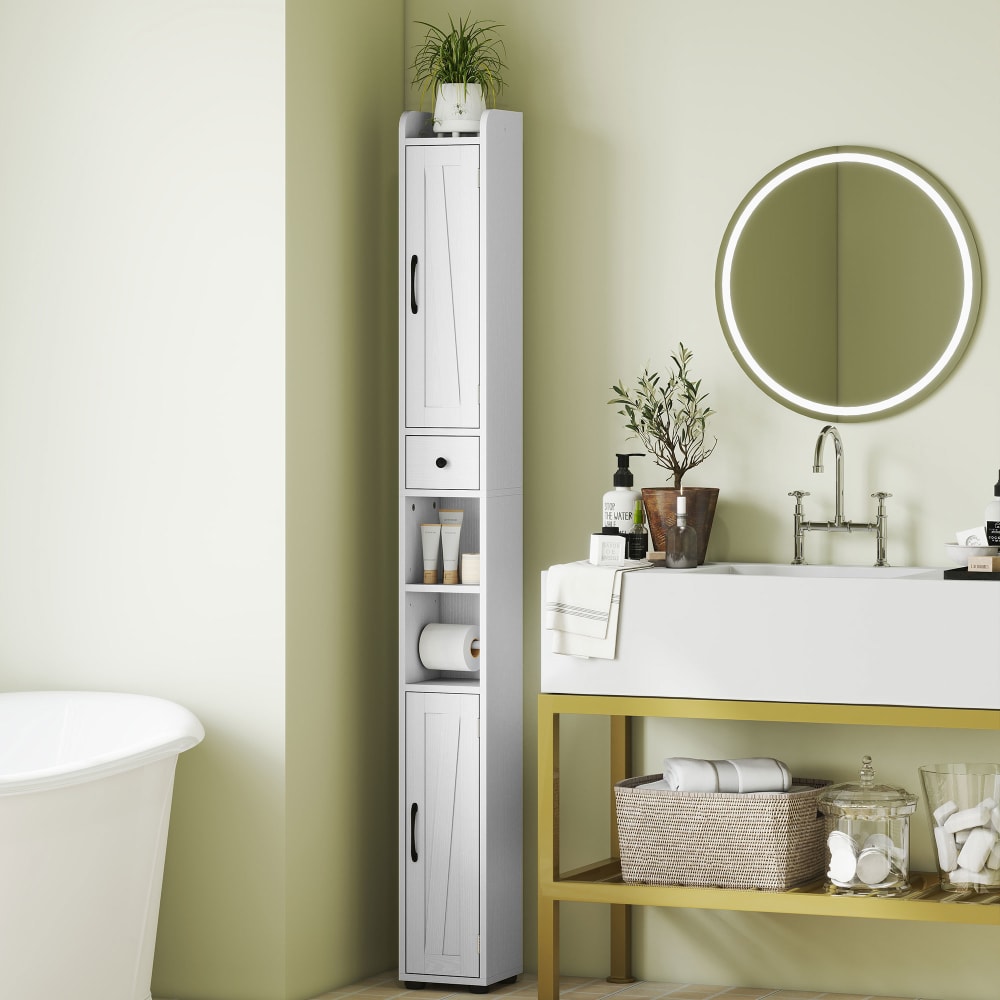 Weißer Partikelbrett-Säulenschrank, 2-türig - Maisons Du Monde