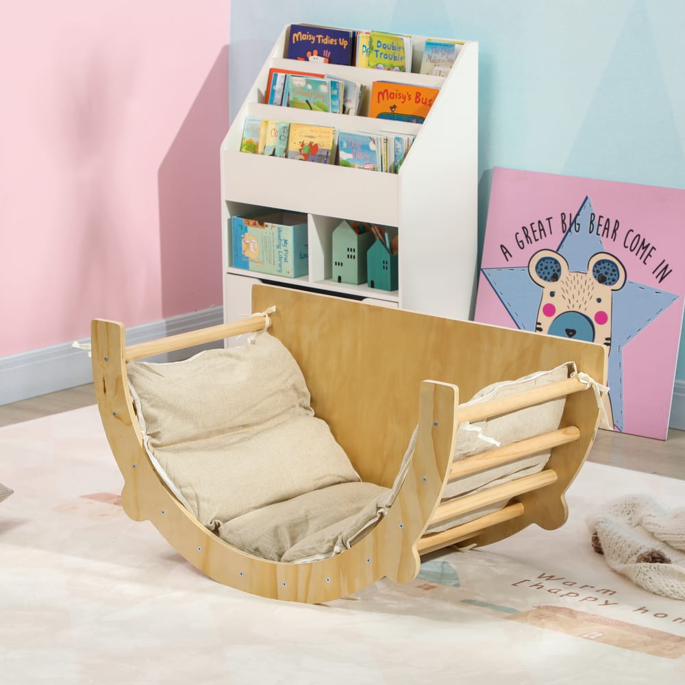 Arche escalade enfants 3 en 1 bois naturel (Aiyaplay) - Image 2