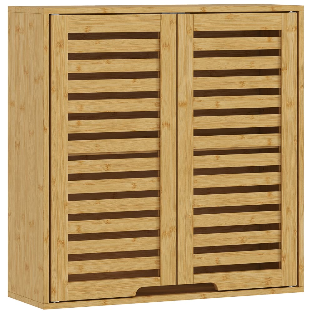 Homcom Bambus-Wandschrank, Badezimmer & Naturholzeffekt style modern Beige Bambus