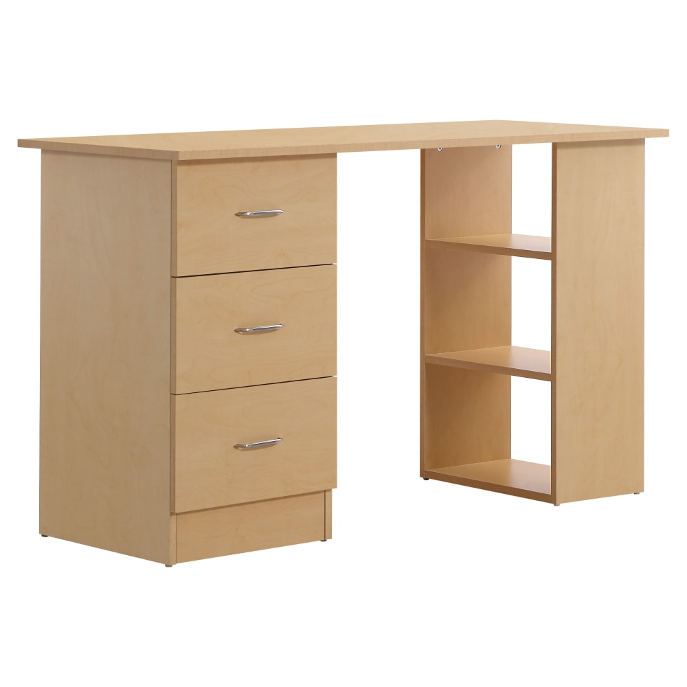 Homcom 3-Fach-Multifunktions-Computerschreibtisch, MDF & Hellholz Beige