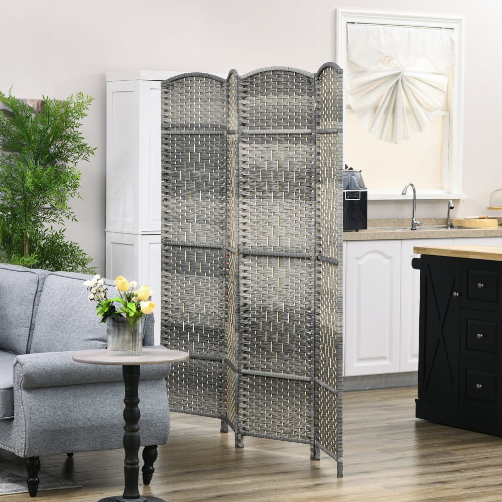 Paravent intérieur pliable bois gris mélangé — vue 4