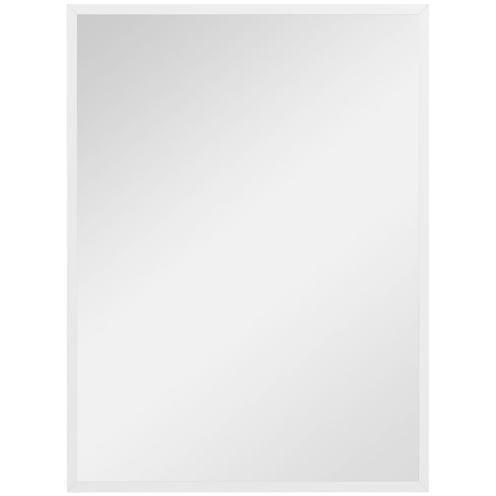 Miroir mural rectangulaire 60x80cm cadre mdf blanc