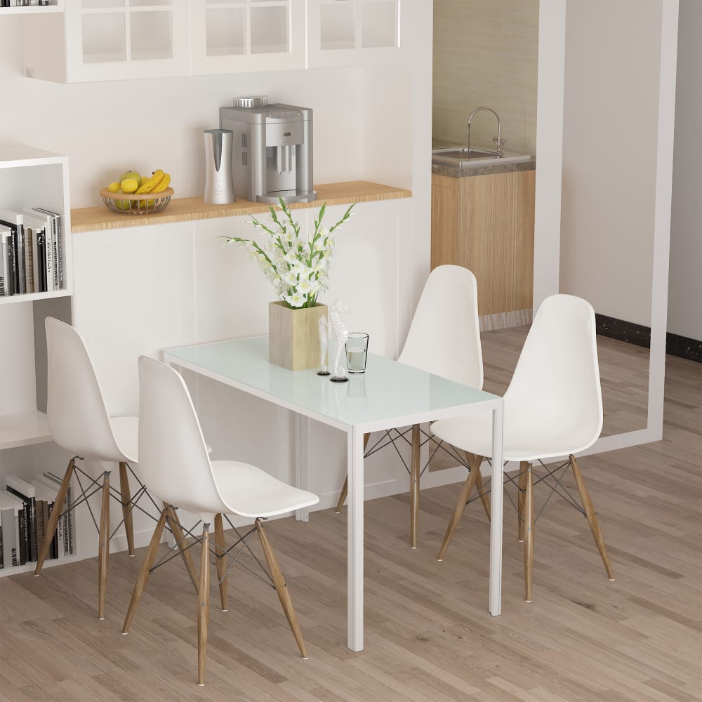 Weißer Glastisch für 4 Personen - Maisons Du Monde