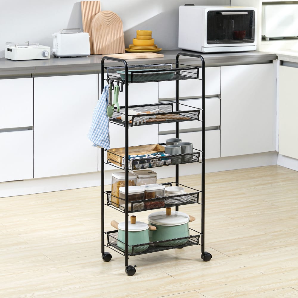 5-stufiger Rollwagen, schwarz - Maisons Du Monde