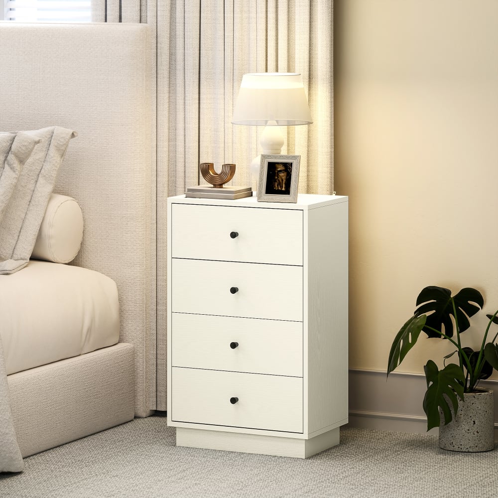 Cremefarbene Modern-Kommode 4-Schubladen Holz - Maisons Du Monde