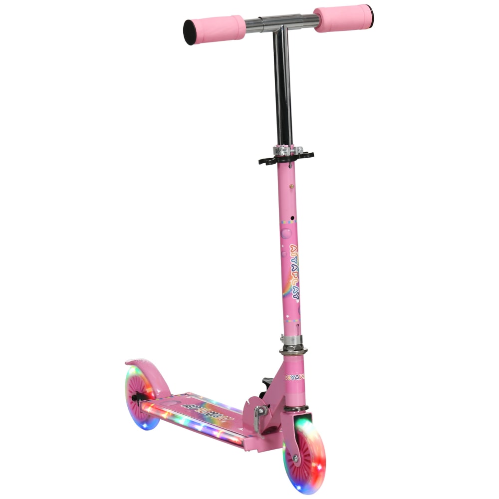 Trottinette pour enfants pliable pu rose
