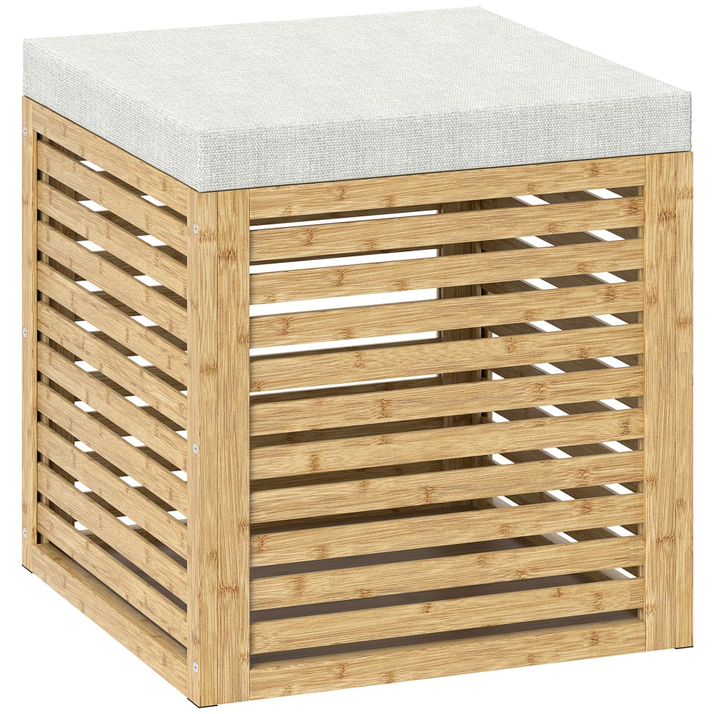 Coffre de rangement charge 120 kg bambou naturel bois naturel Coffre de rangement charge 120 kg bambou naturel bois naturel