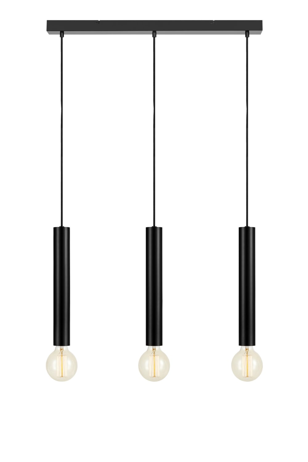 Suspension 3xE27 noir