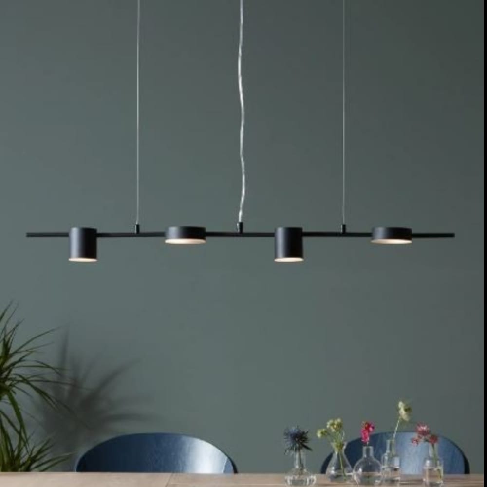 Suspension 4xG9 en métal noir mat — vue 4