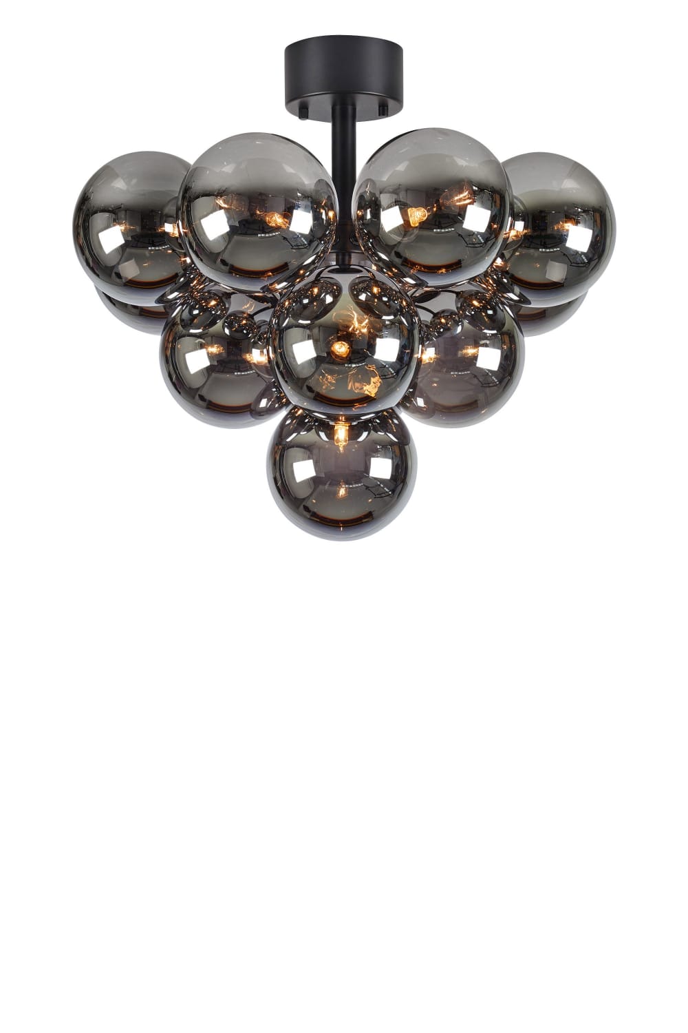 Plafonnier 13xG9 noir et fumé