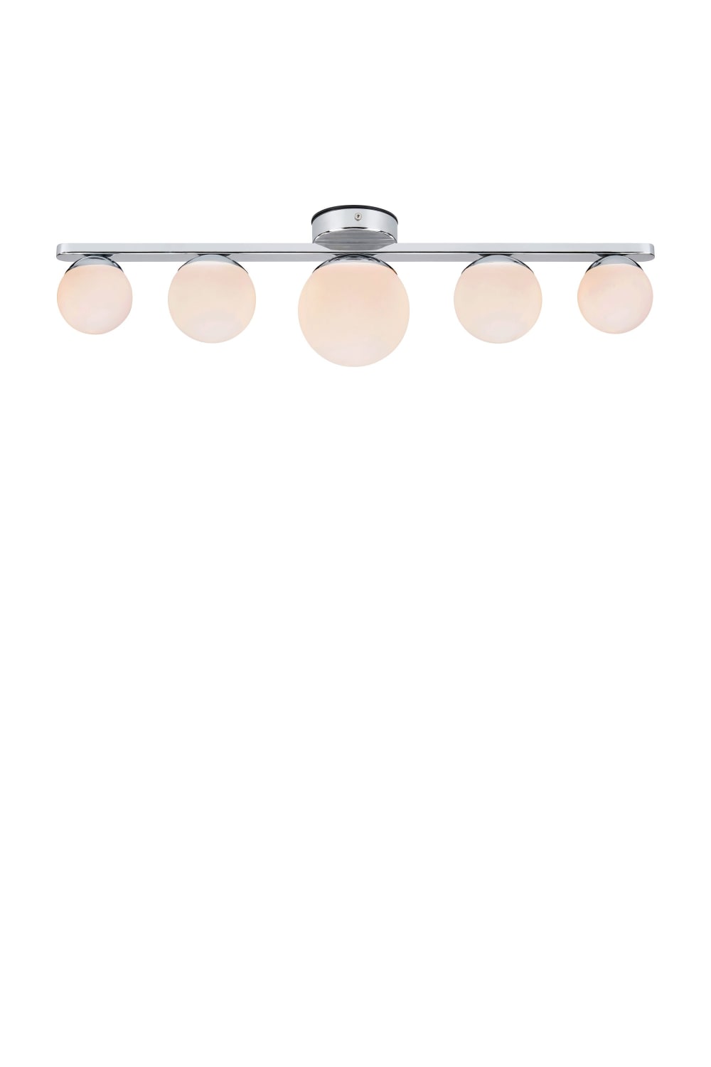Plafonnier 5xG9 chrome et blanc