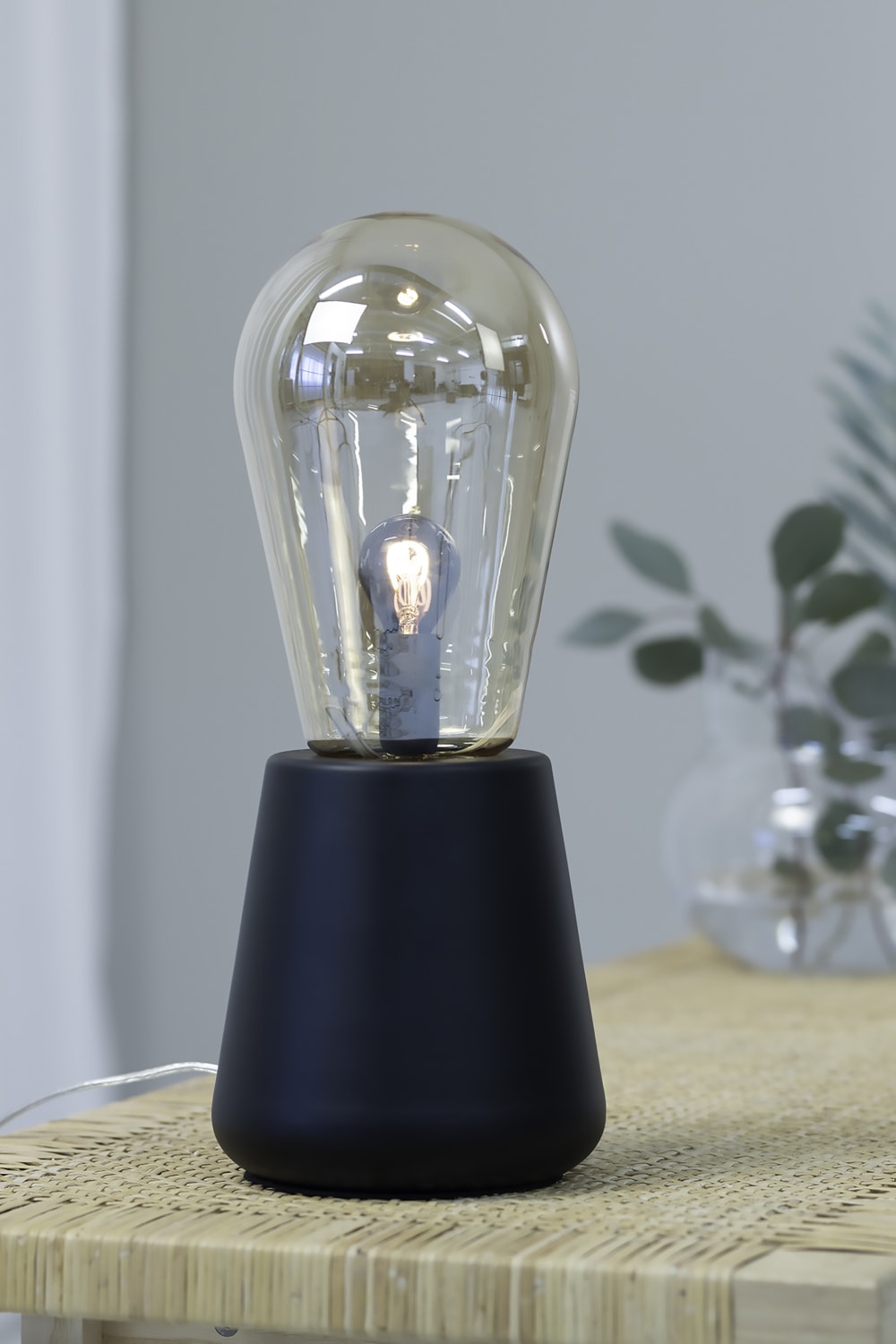 Lampe de table 1xE14 noire et ambre — vue 3