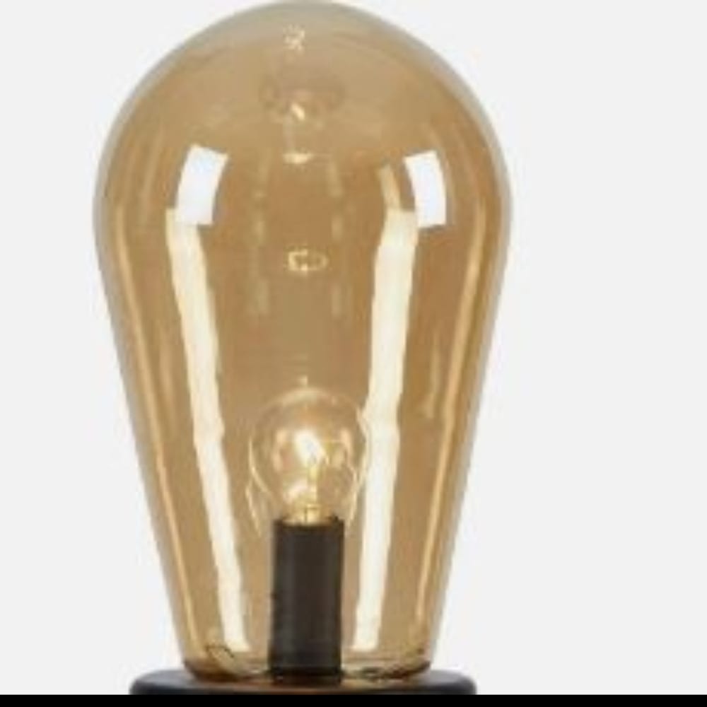 Lampe de table 1xE14 noire et ambre — vue 4