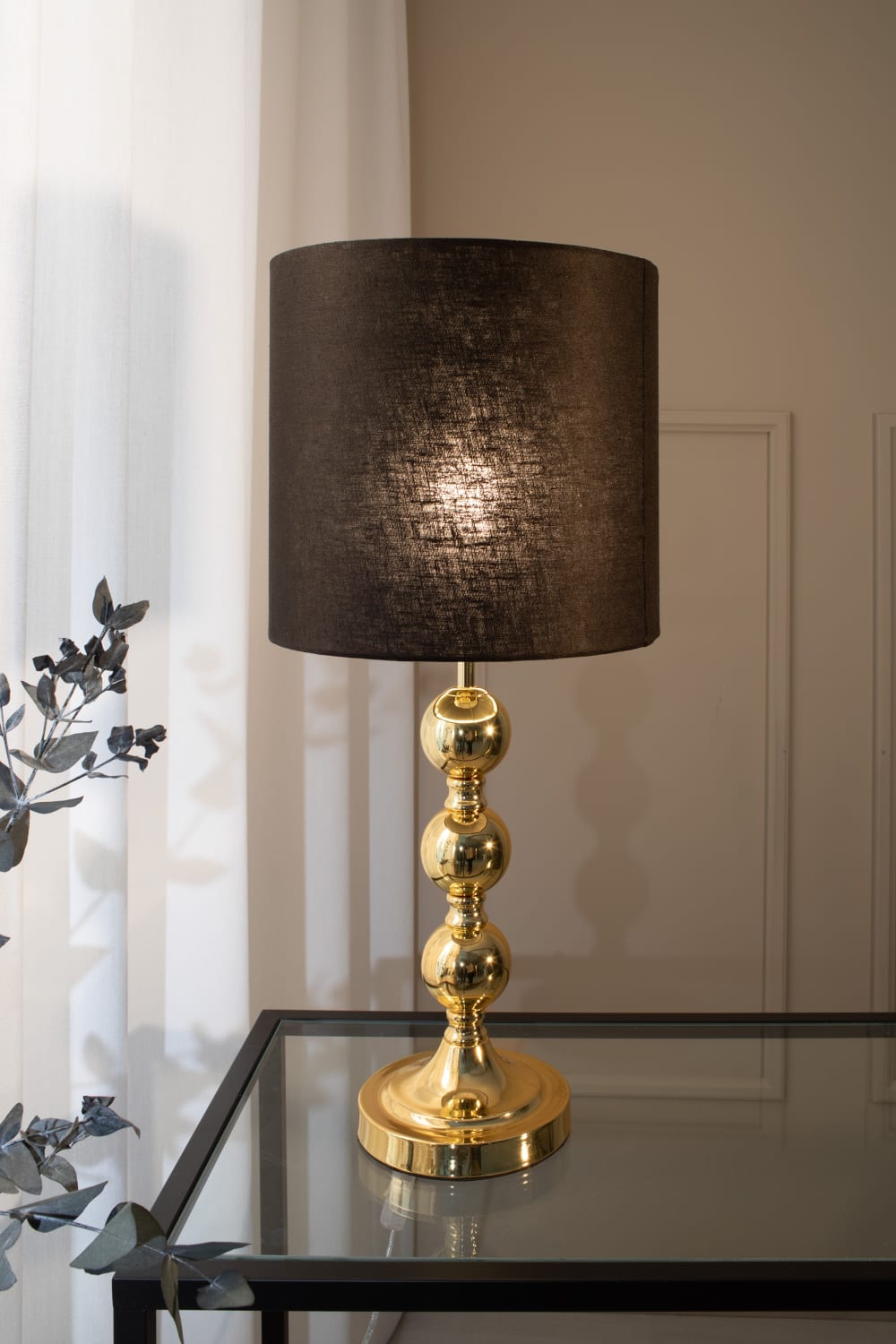 Lampe de bureau 1xE27 laiton brossé et noir — vue 3