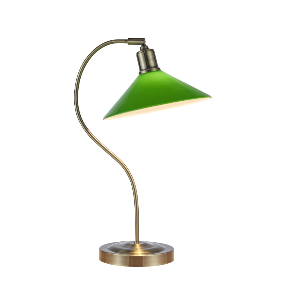 lampe de table en verre - vert