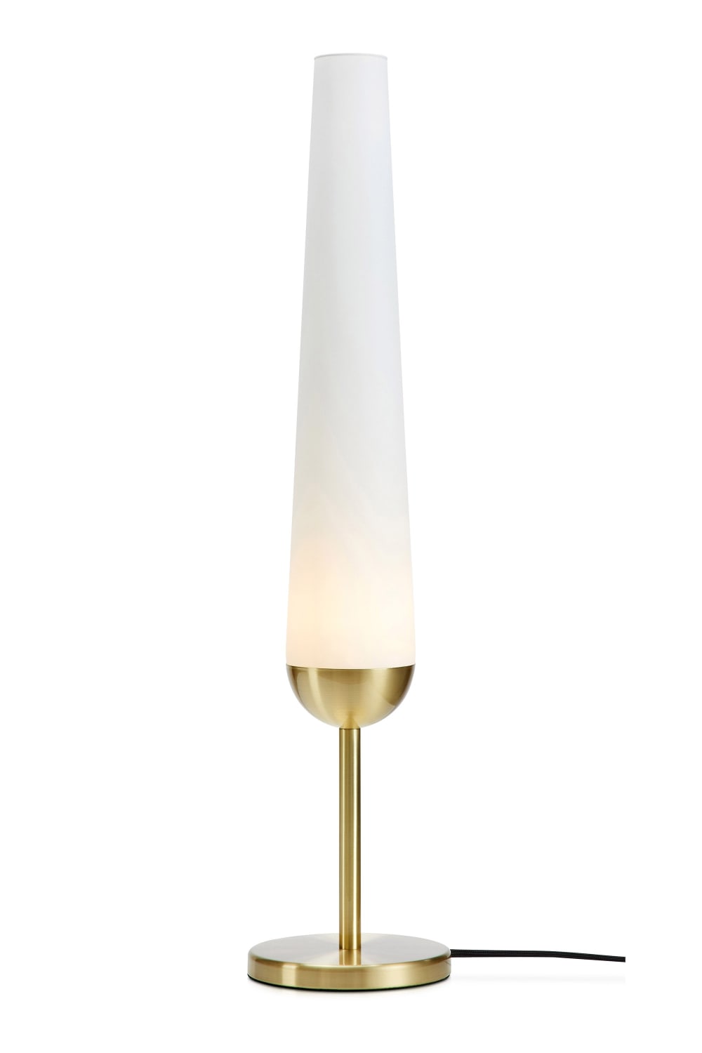 Lampe de table 1xG9 laiton et verre blanc