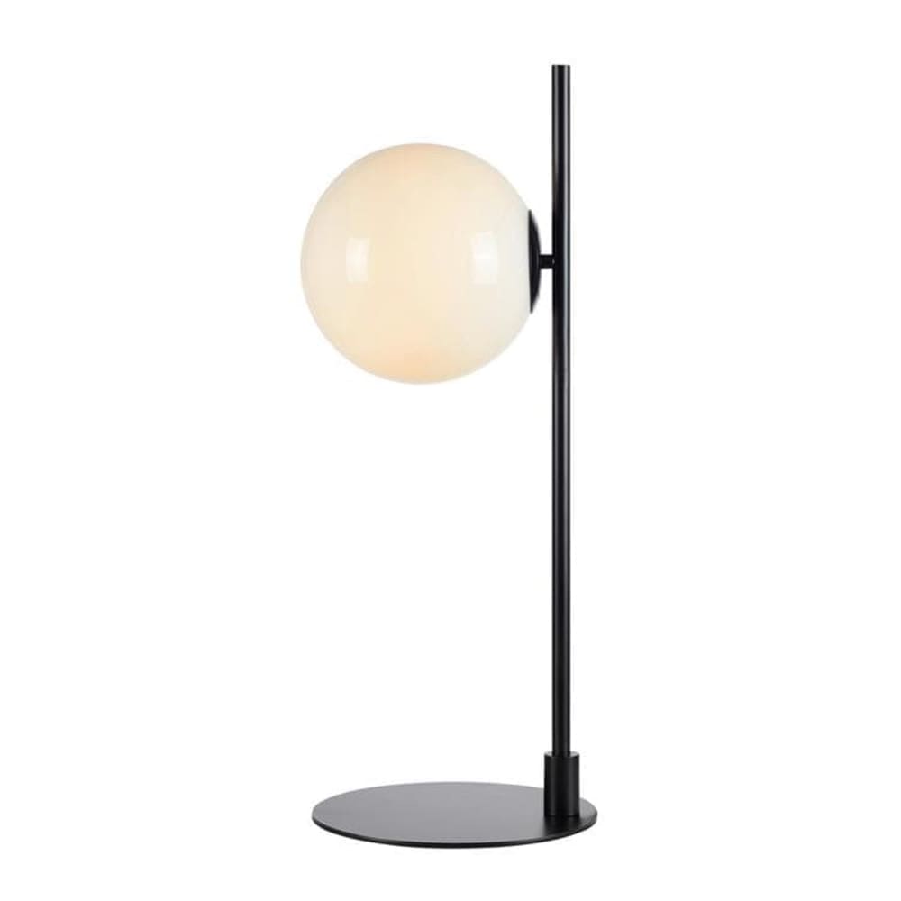 Lampe à poser métal verre h62cm noir