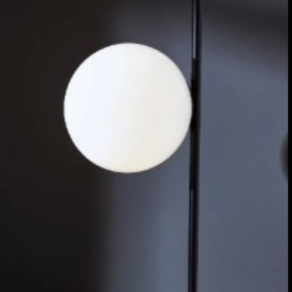 Lampe à poser métal verre h62cm noir — vue 4