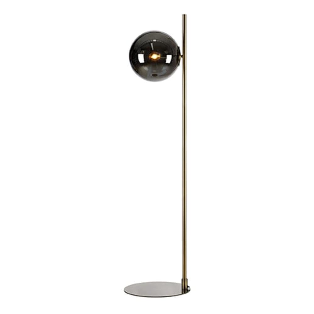 Lampadaire métal verre h134cm laiton