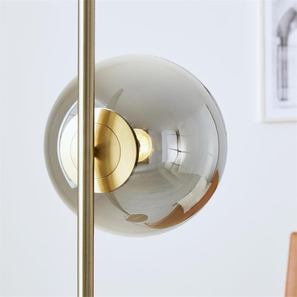 Lampadaire métal verre h134cm laiton — vue 4