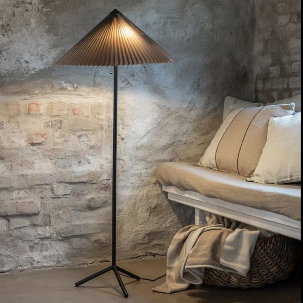 Lampadaire 1xE27 gris et noir