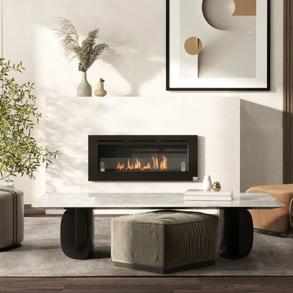 Wand-Bioethanol-Kamin 2,8L & Sicherheitsglas - Maisons Du Monde