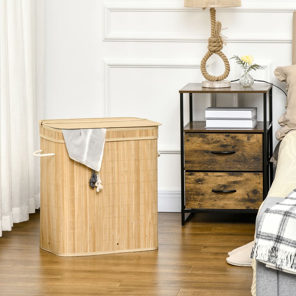 Panier à linge capacité 90 litres bambou — vue 3