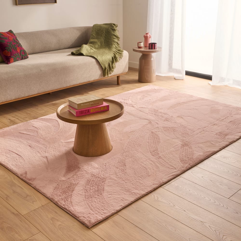 Tapis doux rose 120x160 — vue 3