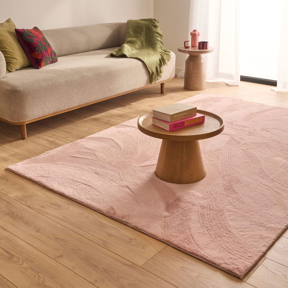 Tapis doux rose 120x160 — vue 4