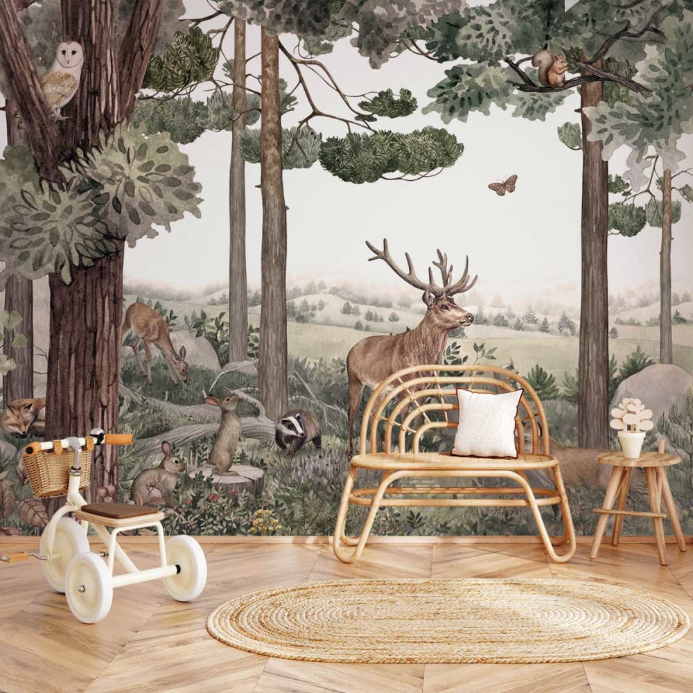 Papier peint a l'ombre - cerf