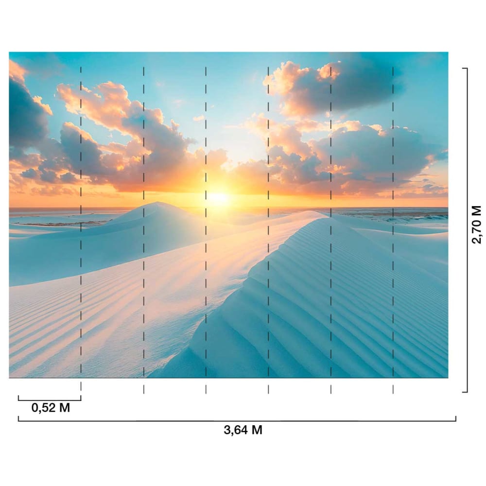 Papier peint dunes au brésil sous le sunset 364x270 cm — vue 4