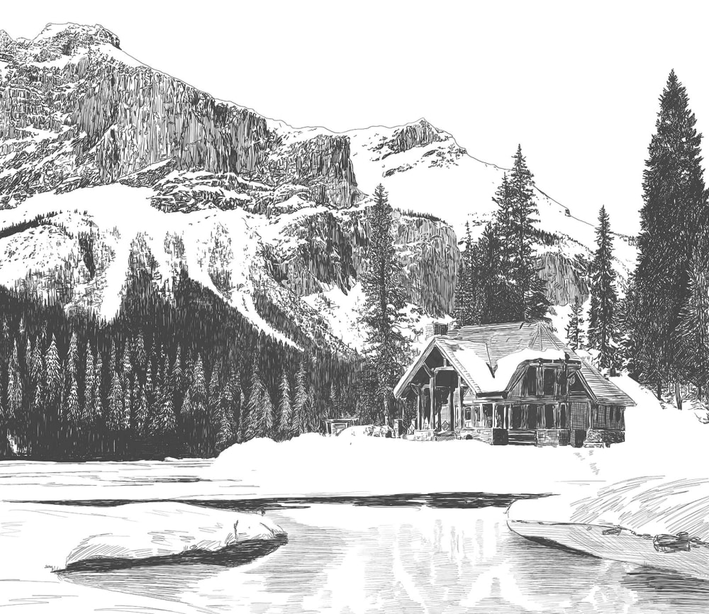 Papier peint chalet 312x270 cm — vue 3