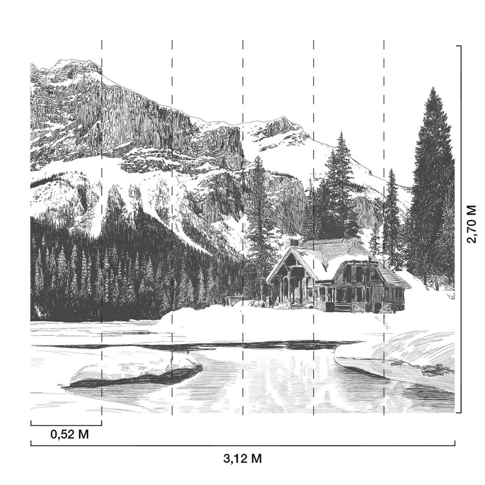 Papier peint chalet 312x270 cm — vue 4