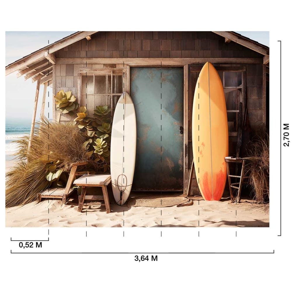 Papier peint cabanon de plage 364x270 cm — vue 4