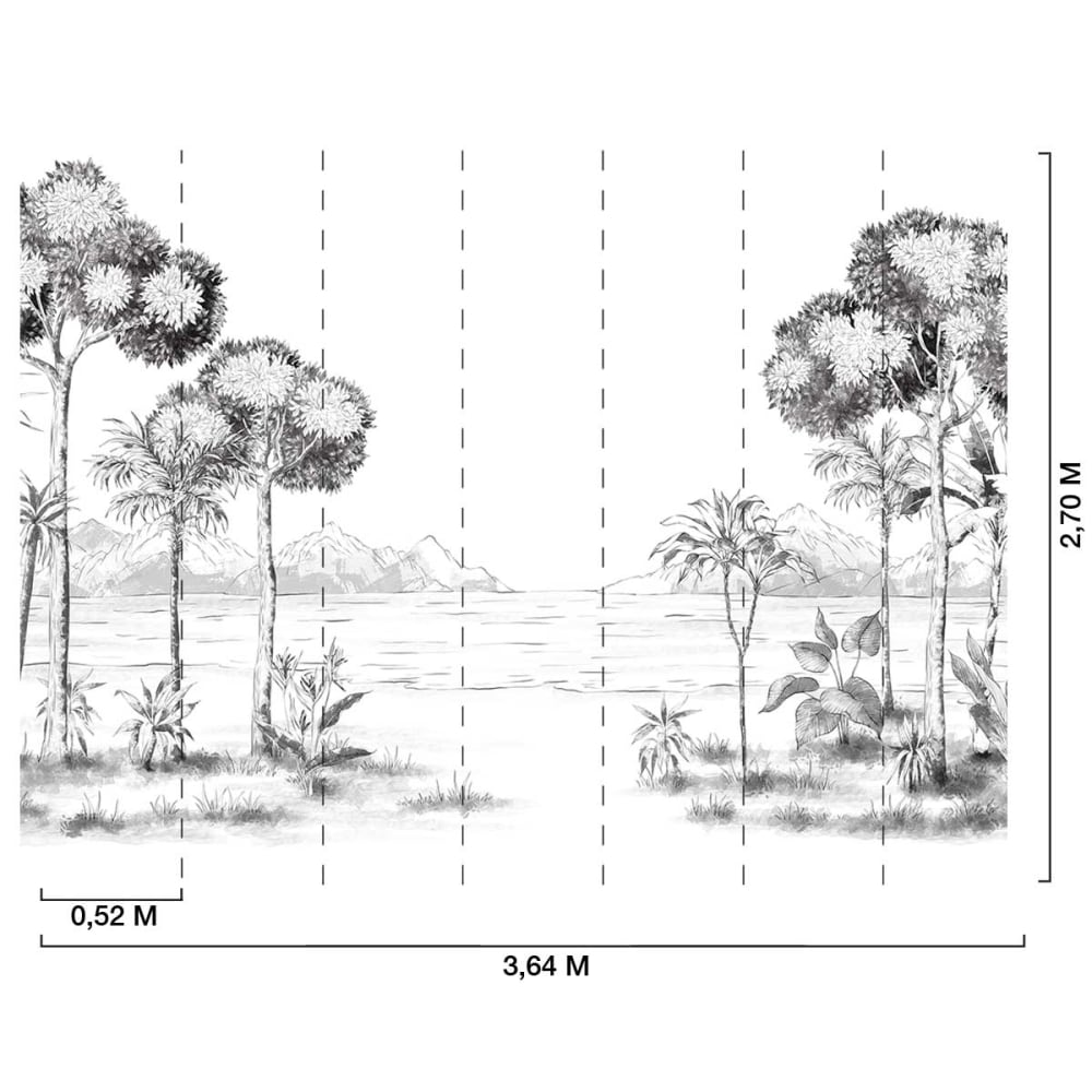 Papier peint rivière des caraîbes 364x270 cm — vue 4
