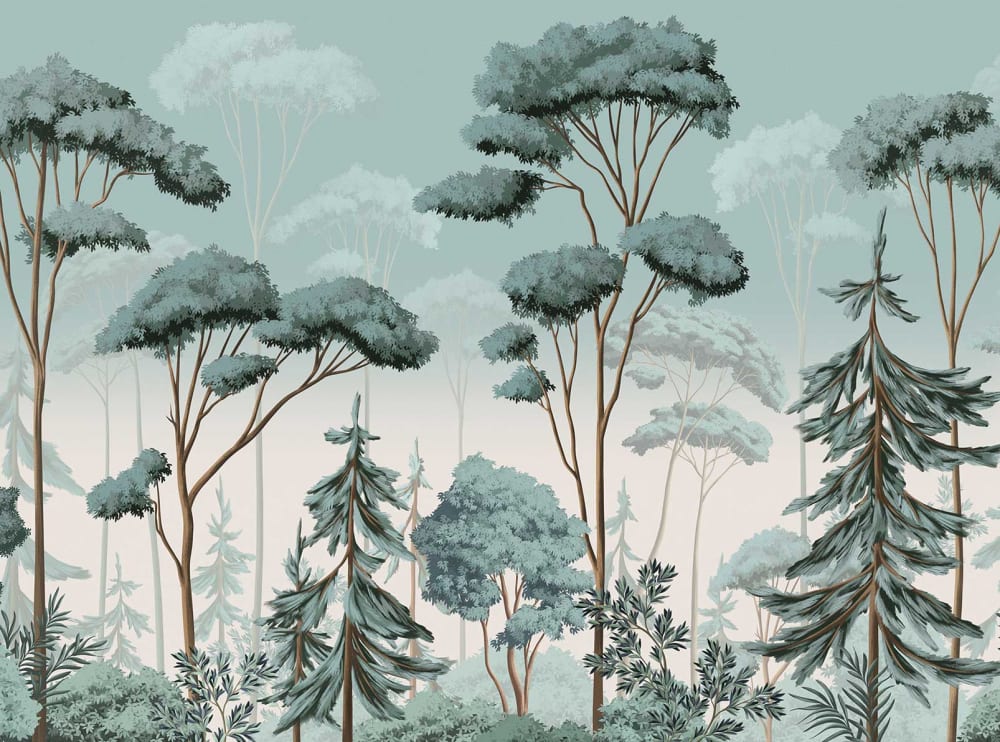 Papier peint forêt des fjords 364x270 cm — vue 3