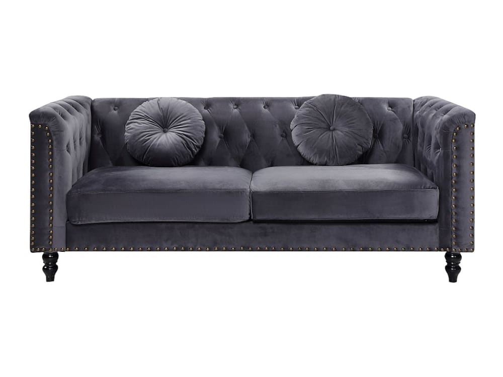 Canapé fixe  3 places gris anthracite